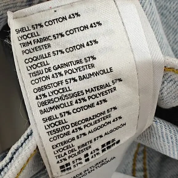 We the Free People Brando Denim Hoodie Jacket Malta Acid Wash Size XS Cropped - Picture 11 of 13